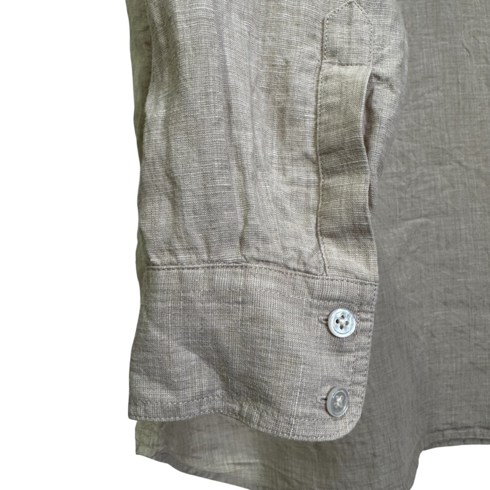 Tommy Bahama Women’s Large Beige Natural 100% Linen Button Long Sleeve - Picture 5 of 8